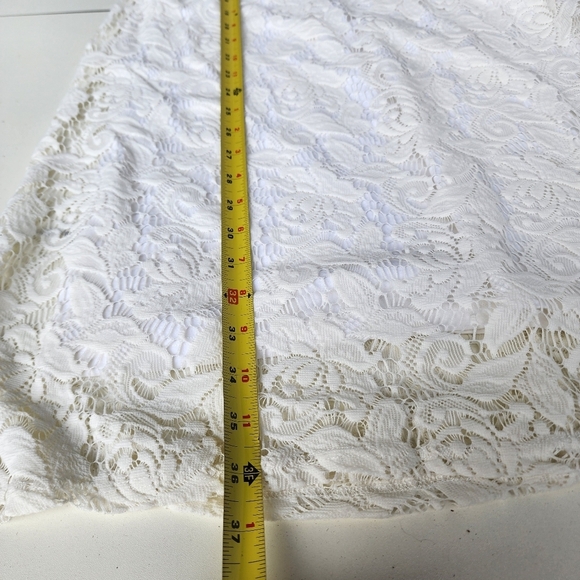 H&M MAMA Lace Stretch Sheath Dress Ivory White Sleeveless Maternity Sz XL - Picture 13 of 13